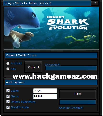 hack hungry shark evolution pc